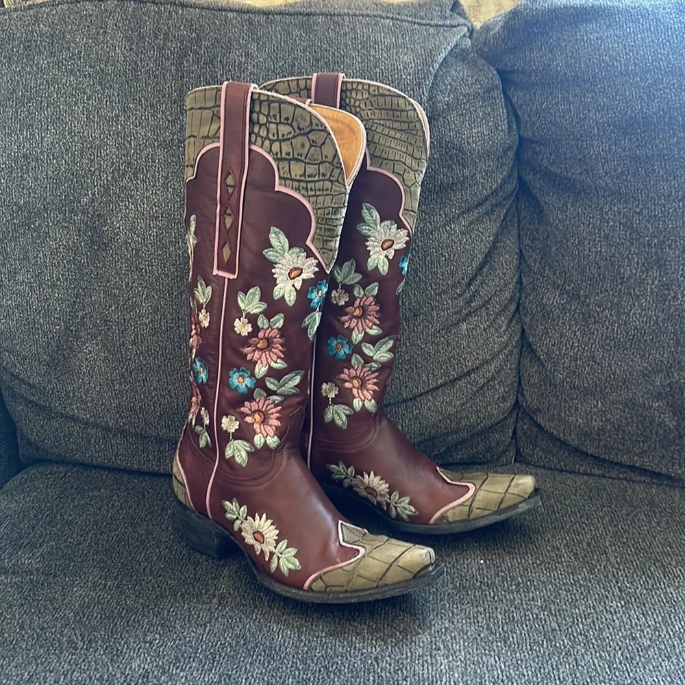 Old Gringo Stagecoach Sangria Boots 3345-1 - Picture 4 of 16